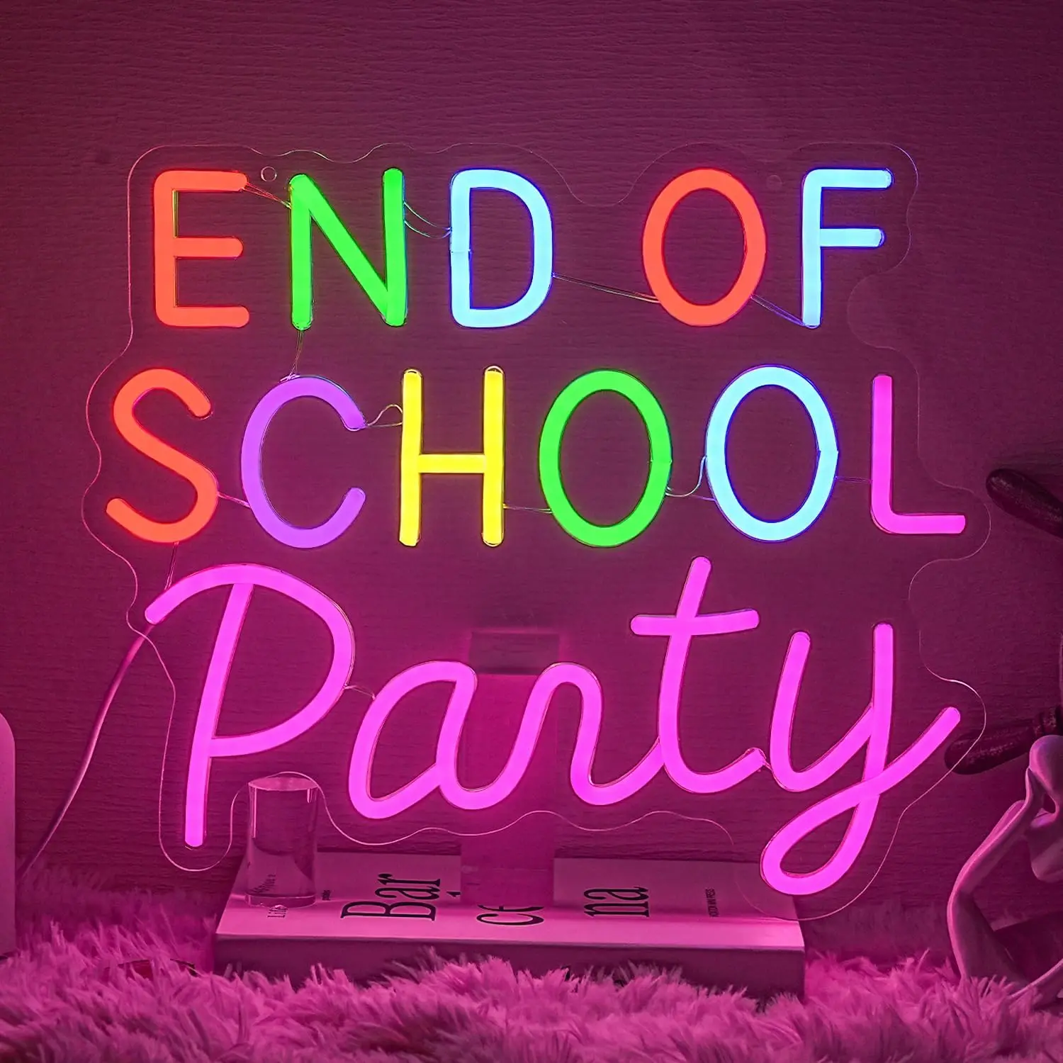

Неоновая вывеска «Завершение учебного года» с USB-подсветкой, светодиодная лампа для вечеринки в честь последнего дня занятий, для декора класса и спальни, персонализированный подарок