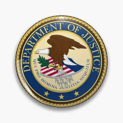 United States Department Of Justice Doj Soft Button Pin Lover Brooch Women Creative Funny Cute Jewelry Collar Lapel Pin Clothes