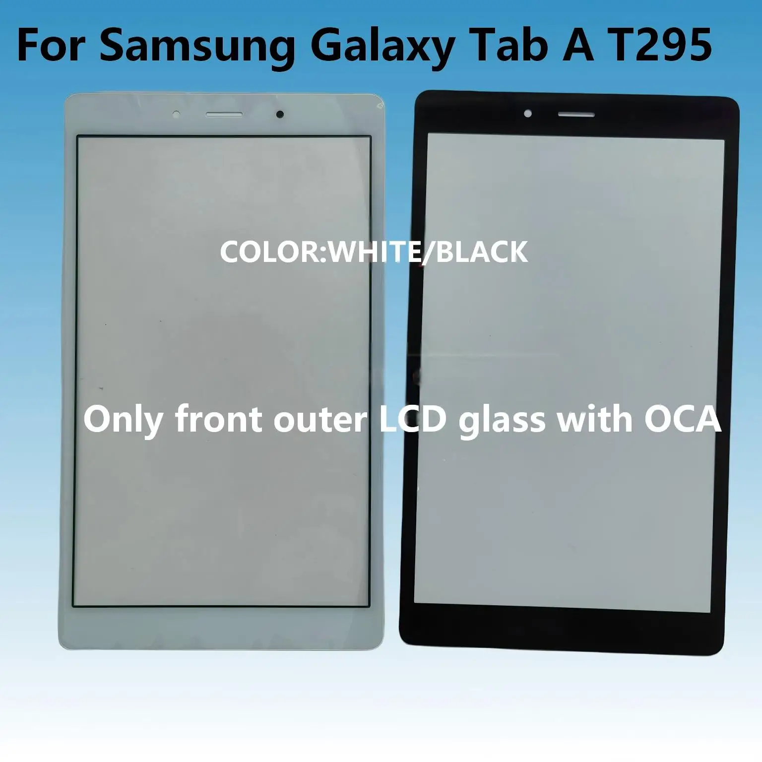 

AAA Сенсорная панель для Samsung Galaxy Tab A T295, переднее внешнее стекло LCD-экрана с OCA
