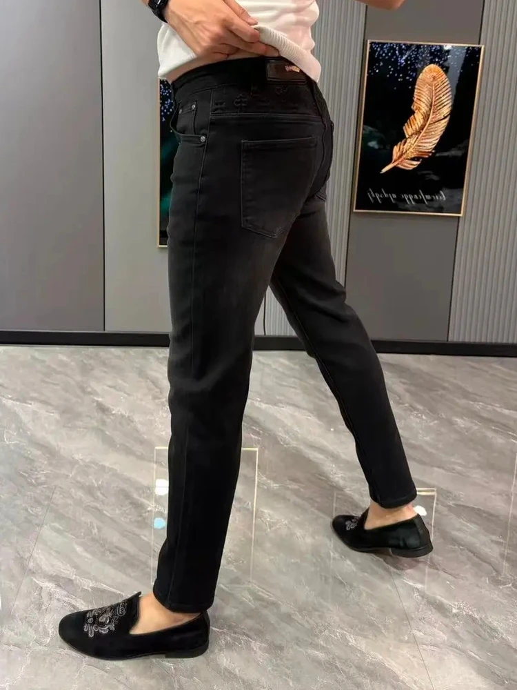 

Faionable Casual Men's Jeans New Autumn Winter Sli Versatile Cool High-End Feeling European Sle Comfortable Fit Jeans