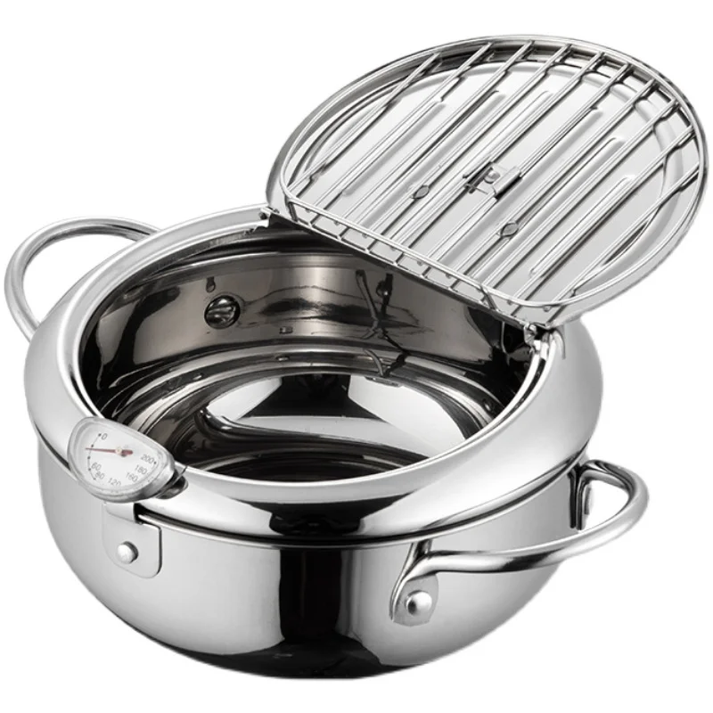 Gas-powered deep fryer gas-powered frying pan  non-stick pan  multi-functional temperature control  oil-saving deep fryer view 5