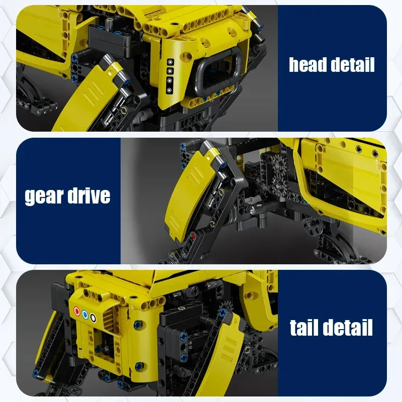 Techniczne zabawki roboty, zdalnie sterowany, napędzany silnikiem model Big Dog firmy Boston Dynamics, AlphaDog, klocki konstrukcyjne, zabawki dla dzieci, prezenty na Boże Narodzenie.