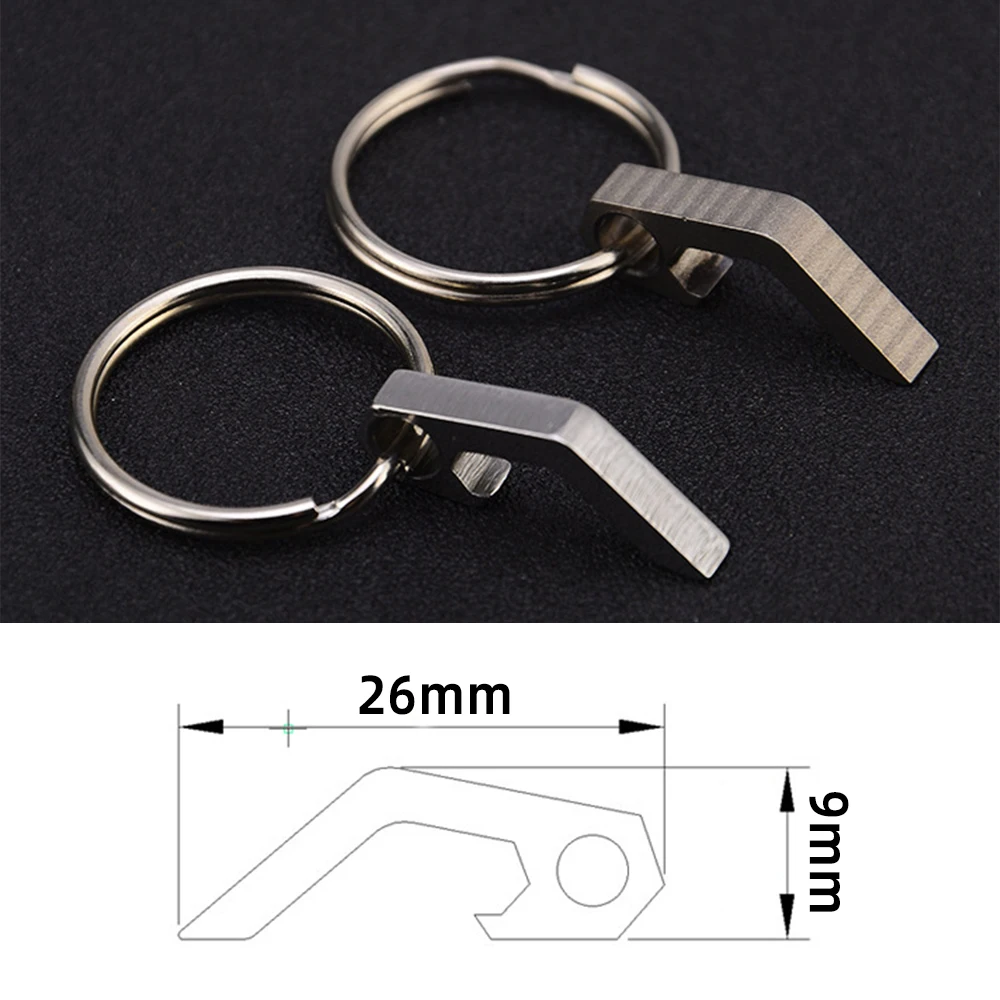 Portable Mini Bottle Opener Stainless Steel Titanium Alloy Key Ring Carry Easily Bar Tool Kitchen Gadgets