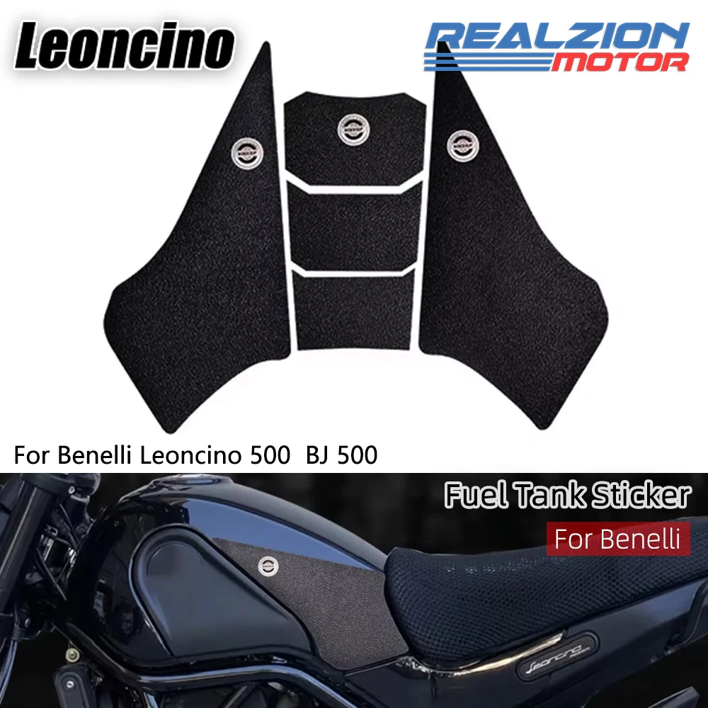 

REALZION Motorcycle PVC Full Set Anti-slip Side Tank Pads Gas Knee Grip Traction Pad Stickers For Benelli Leoncino 500 BJ 500