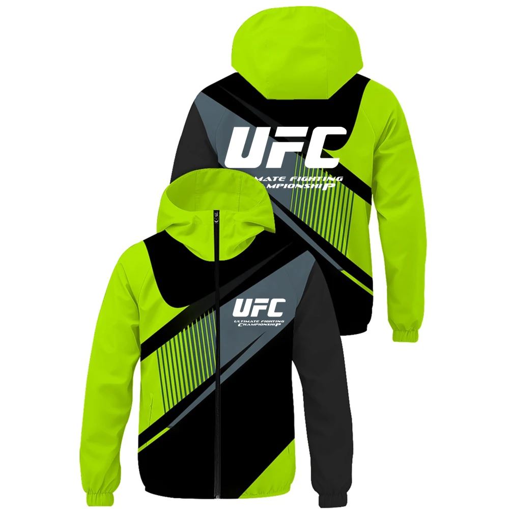

Весенне-осенняя тонкая куртка на молнии UFC, мужская куртка, модный универсальный повседневный топ, легкая, удобная, дышащая куртка