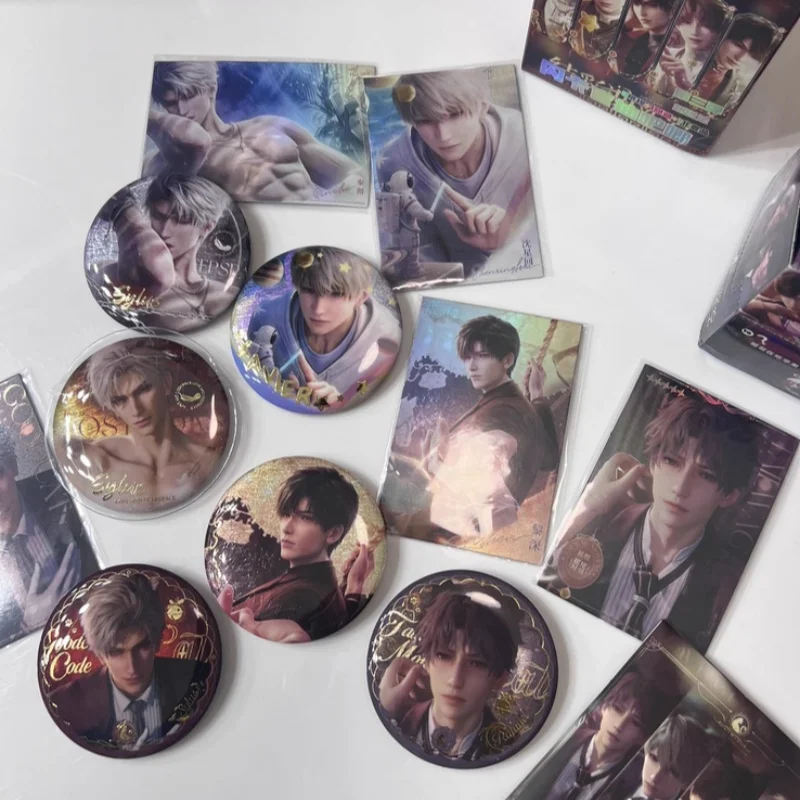 [En stock] Juego completo de insignias de caja ciega Love And Deep Space - Pasadores holográficos dobles de 75 mm (Wave 3) |   Gacha Merc coleccionable