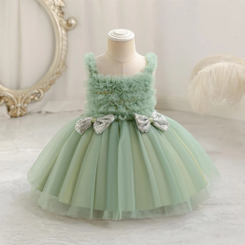 

Girls Tutu Dress Spaghetti Strap Princess Gown for Birthday Party Birthday Pageant Performance Formal Wear Toddler Baby Girl
