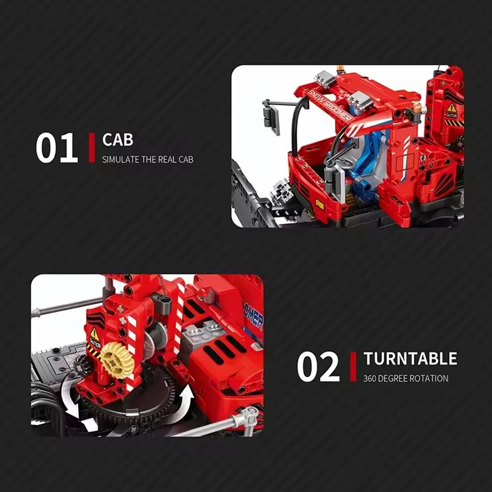1100PCS Fernbedienung Schnee Technische Fahrzeug Bausteine Elektrische RC Auto Engineering Kran Modell Ziegel Kinder Spielzeug Geschenke