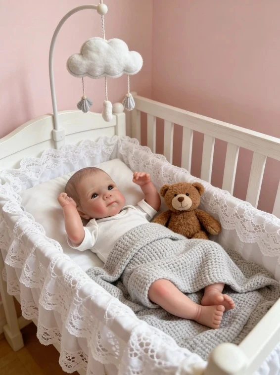 

NPK 17 дюймов настоящий реборн Бети, ручная детальная картина, кожа с видимыми венами, реалистичный мягкий на ощупь подарок для детей