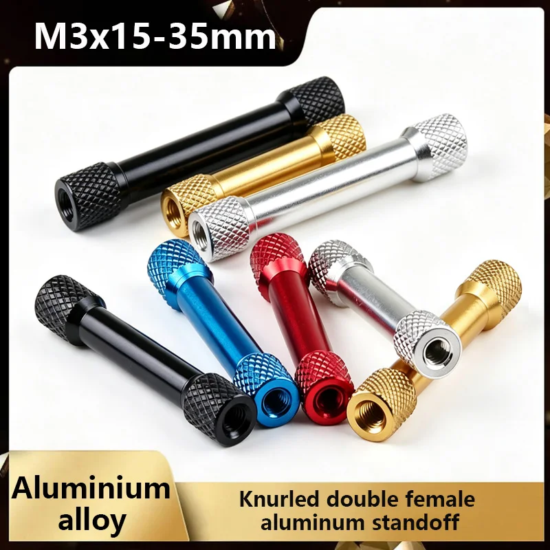 M3 Hex Double Female Aluminum Standoffs 10-28mm. Lightweight anti-rust anodized hardware for FPV drones, RC cars and DIY builds.