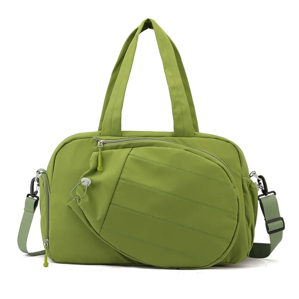Large Capacity Tennis Racket Bag Waterproof Multi-functional Tennis Crossbody Bag Dry-wet Separation Solid Color Travel Handbag