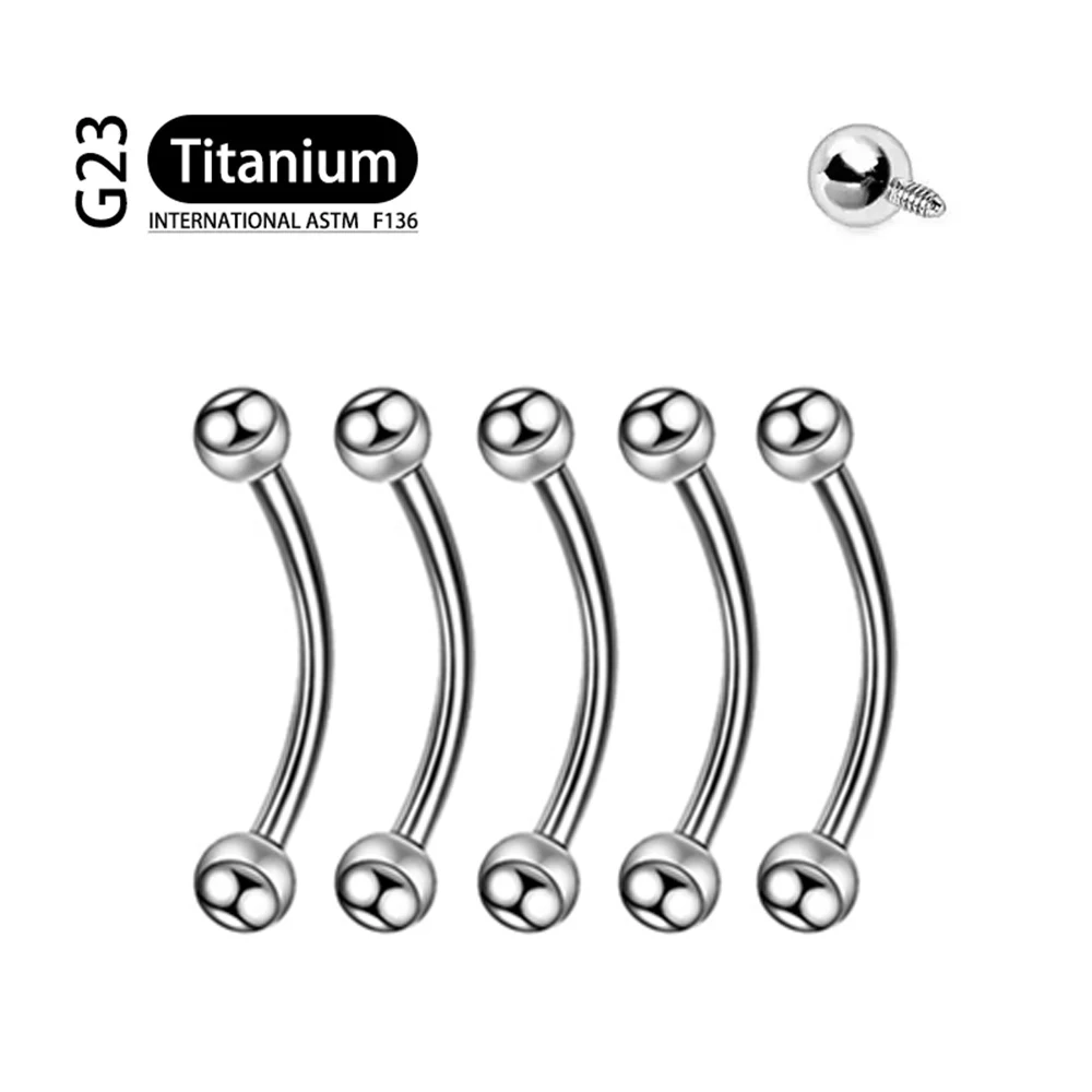 5 Stücke Implantat Grade F136 Titan Gothic Spike Labret Tragus Helix Bar Lip Bar Ringe Stud Knorpel Ohr Piercings Körperschmuck – Detail 14