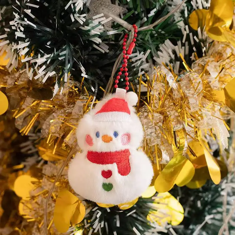 Ultimo fiammifero di Natale Pupazzo di neve Biscotto Portachiavi Kawaii Peluche ripiene Bambola Cartoon Anime Simpatico regalo di festa per gli amici