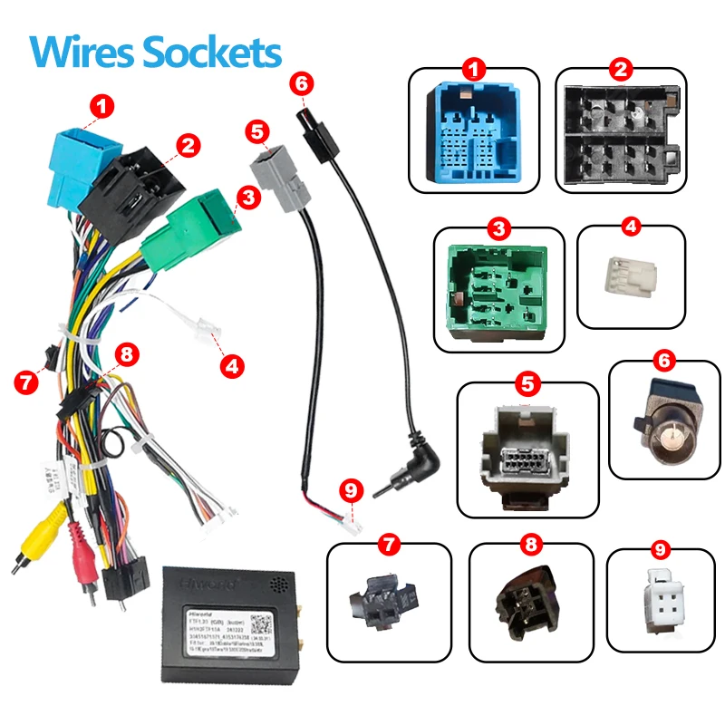 android Car radio Canbus Box Decoder For Fiat Strada Toro 2020 16 pin iso Wiring Harness Plug Power Cable adapter