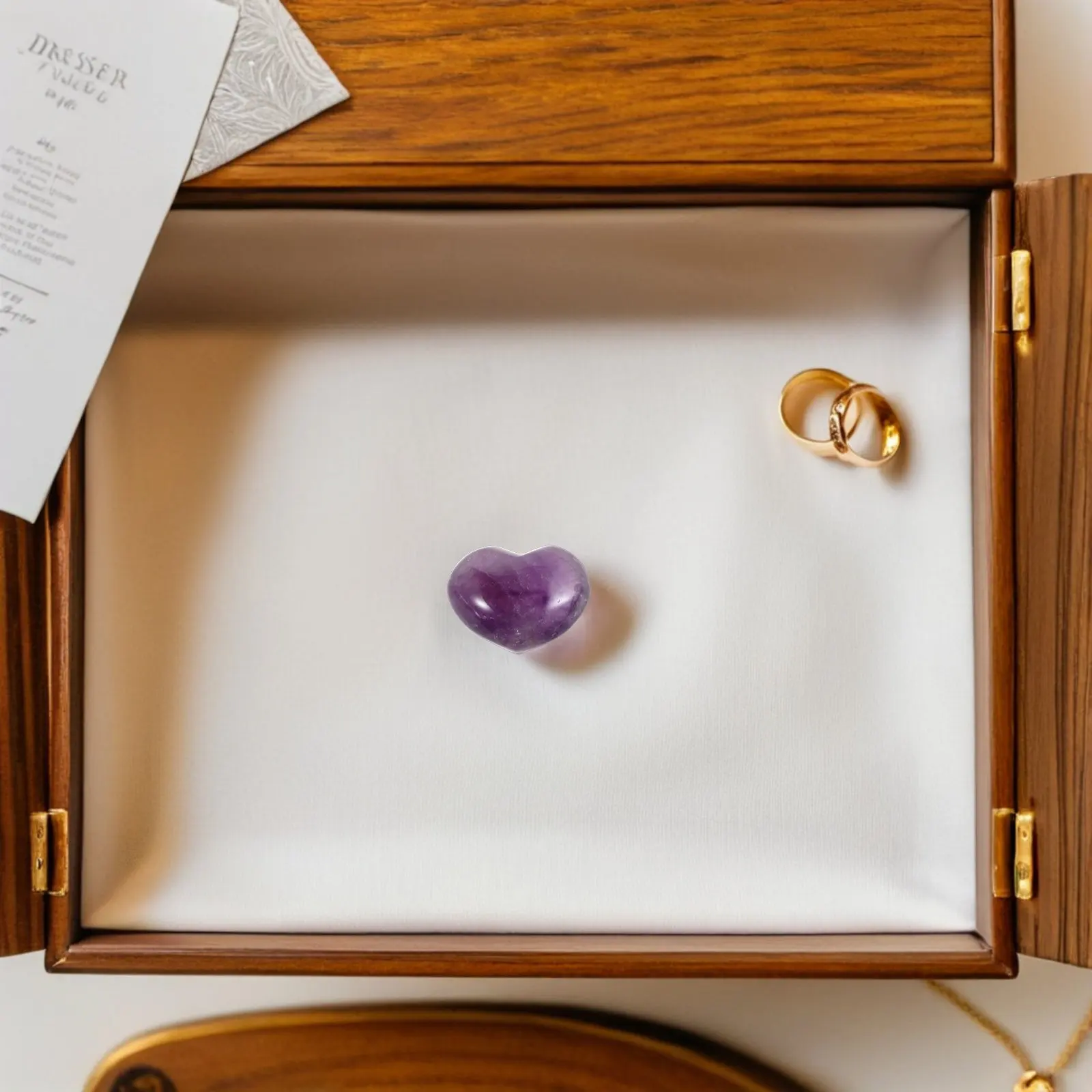 

1 Piece Amethyst Heart Pendant Natural Crystal Gemstone Jewelry for Women Valentine's Day Gift Romantic Necklace Accessory