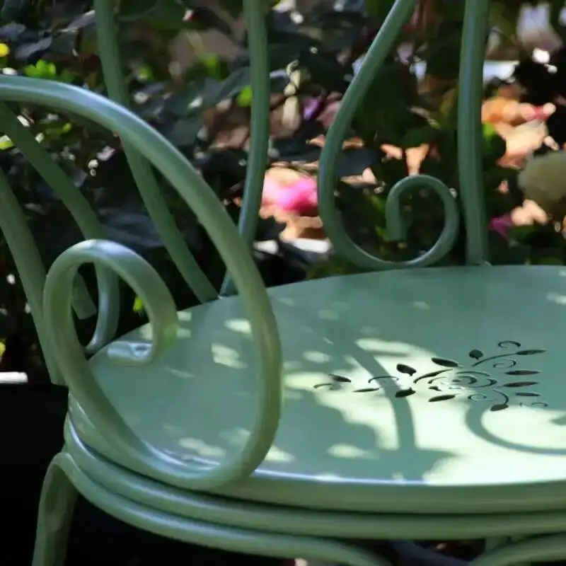 

Wrought Iron Balcony Tables and Chairs Outdoor Garden French Pastoral Terrace Patio Casual Artistic Garden Furniture Sets WKGF