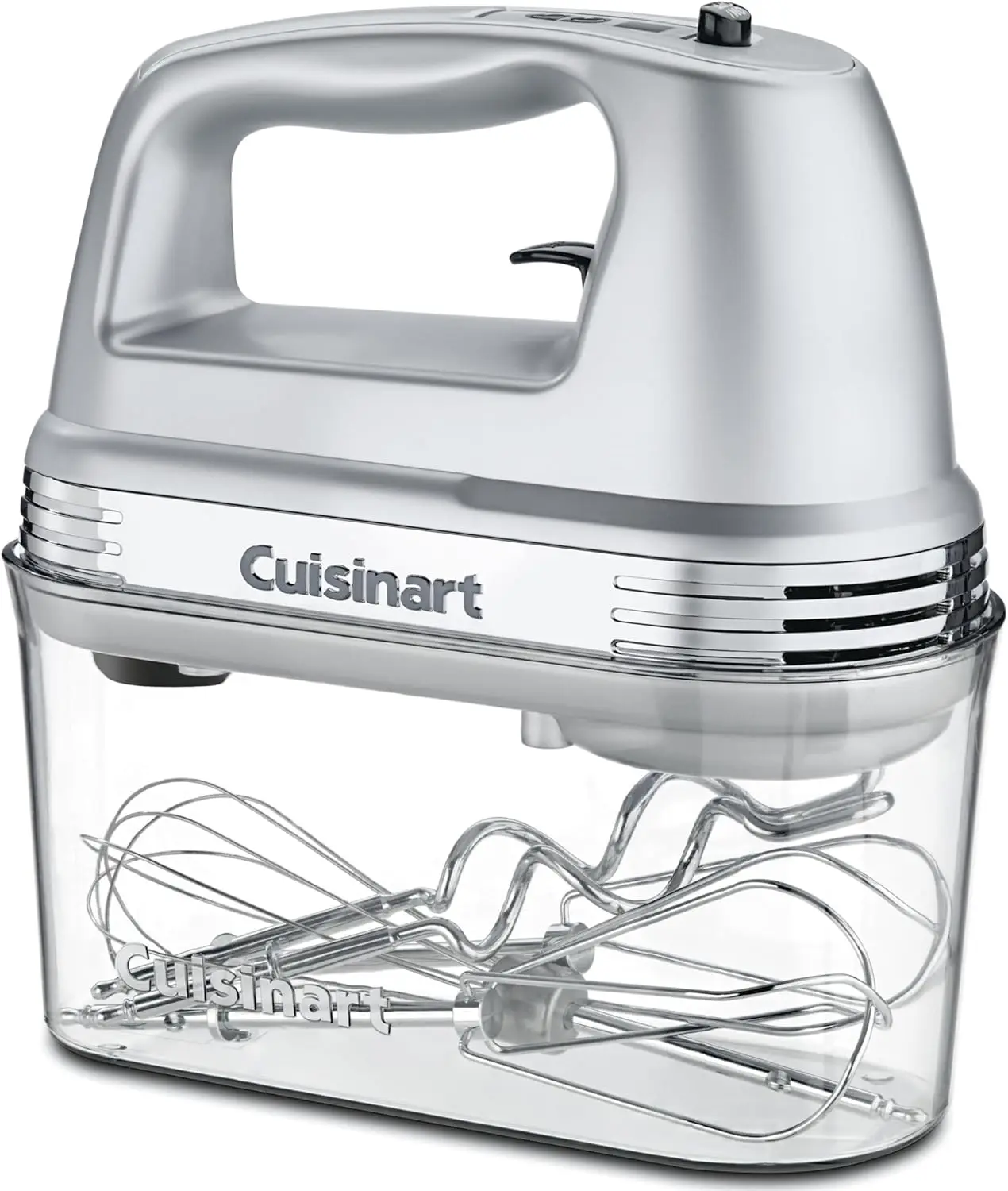 

9-Speed Hand Mixer with 220W Motor, Dishwasher-Safe Beaters & Storage Case, Brushed Chrome