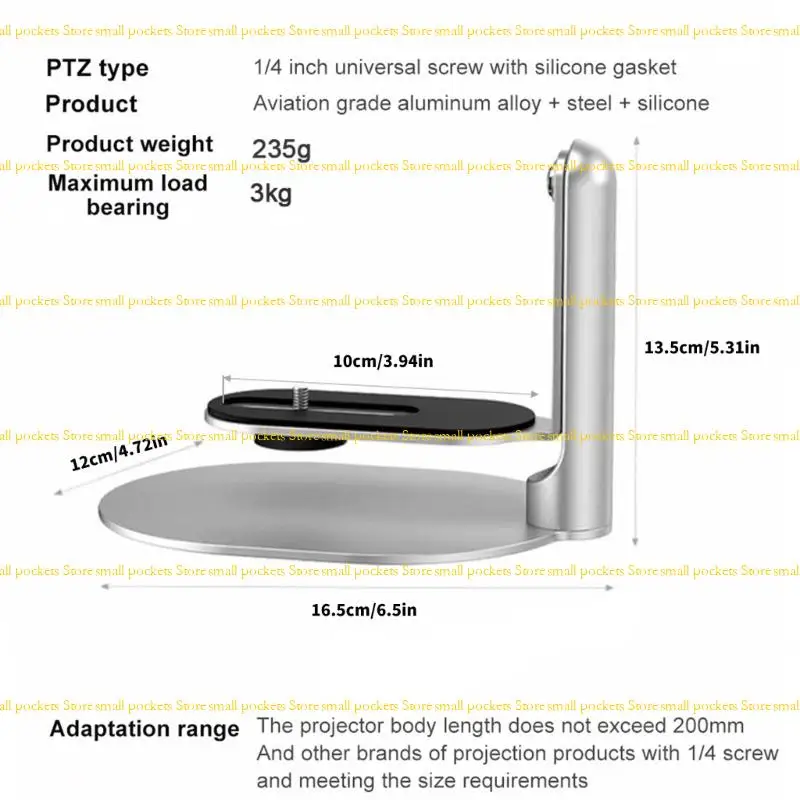Tabella del proiettore rotante a 360 gradi Base da 6,6 libbre.