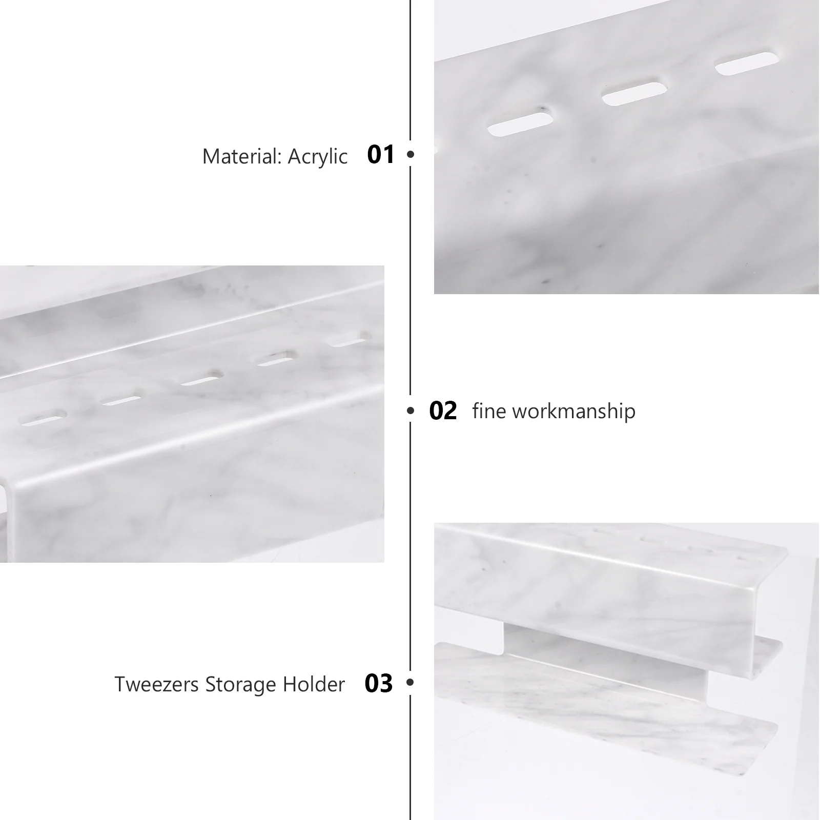 Pinzettenhalter mit 8 Fächern, Acrylständer, Aufbewahrungsregal für Wimpernverlängerungswerkzeuge, Organizer, Präsentationsständer, Pinzettenhalter