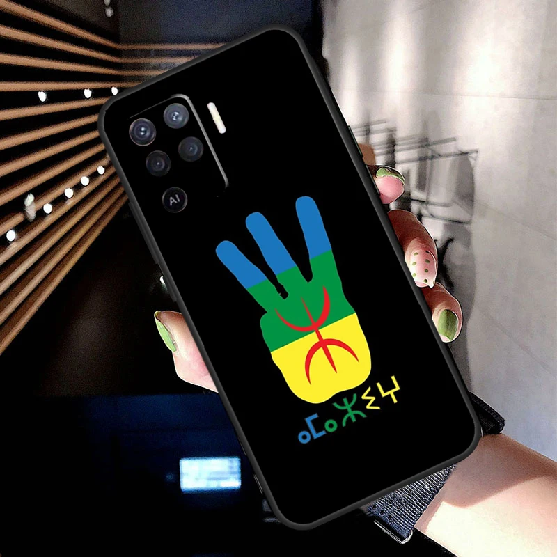 Amazigh Symbol Berber Academy Case For OPPO A96 A76 A16 A94 A74 A54 A53 A57 S A15 A52 A72 A93 A5 A9 A31 A17 A77 A78 Coque