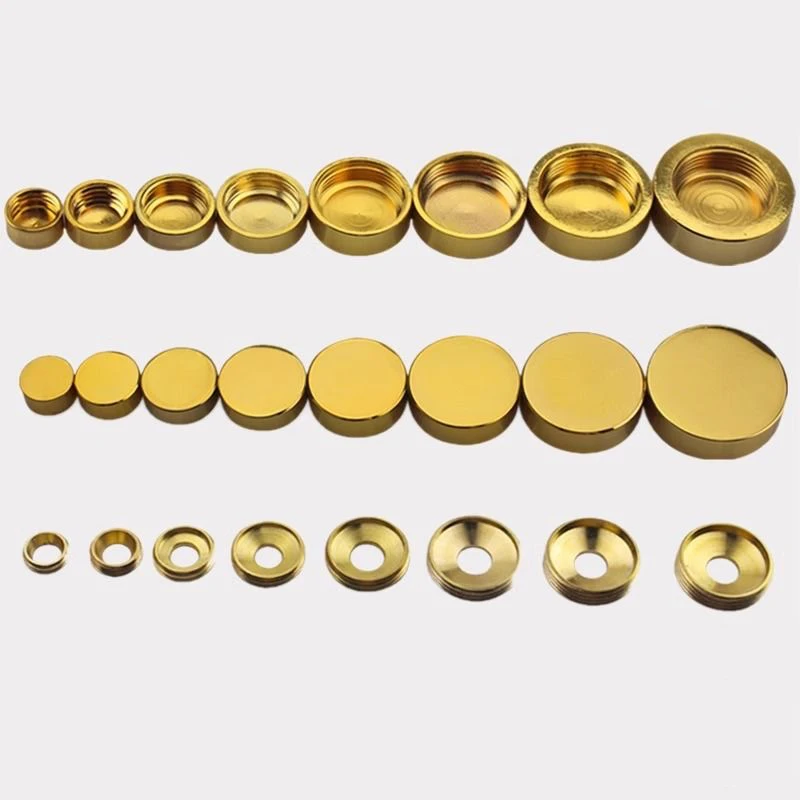 

500PCS Pure Copper Advertisement Nails Acrylic Signs Billboard Gold Glass Mirror Nails Decorative Caps+Copper Ring+Screw+Shim