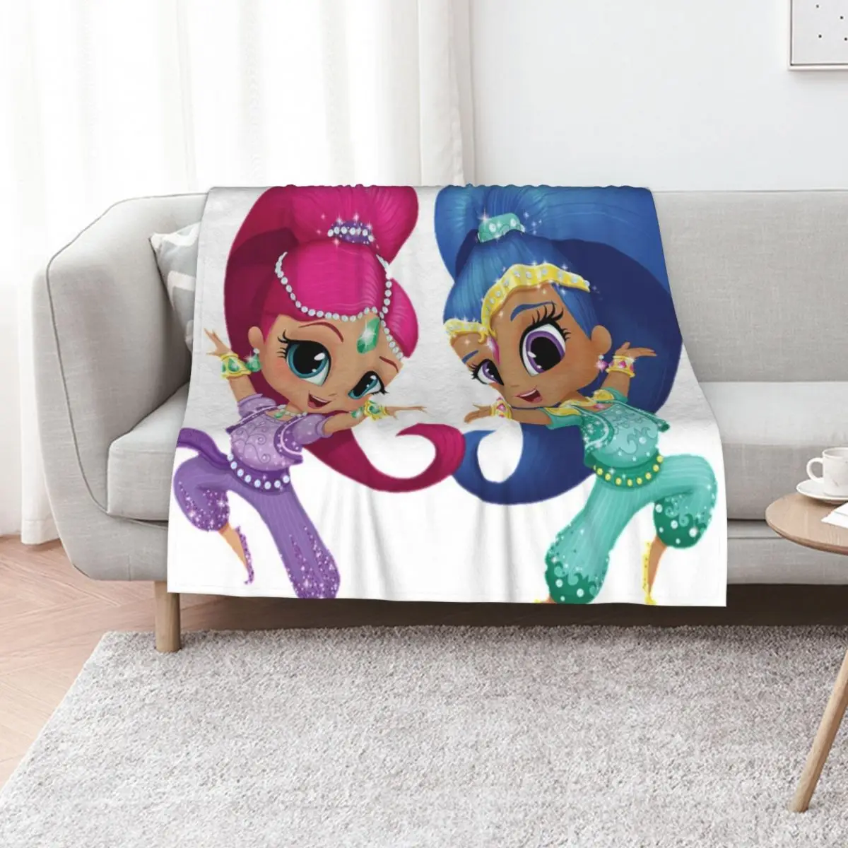 shimmer and shine pillow Throw Blanket Retros Sleeping Bag Decoratives Warm blankets and throws blankets ands Blankets