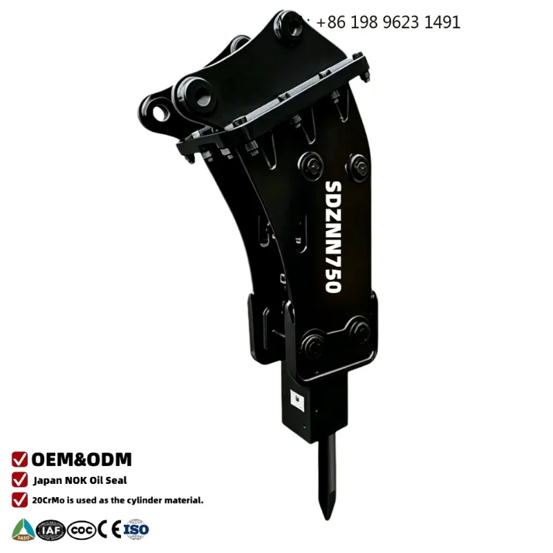High Frequency Silenced Box Side Hydraulic Breaker Efficient Urban Construction Rock Tool 6-9 Ton Excavator Equipment
