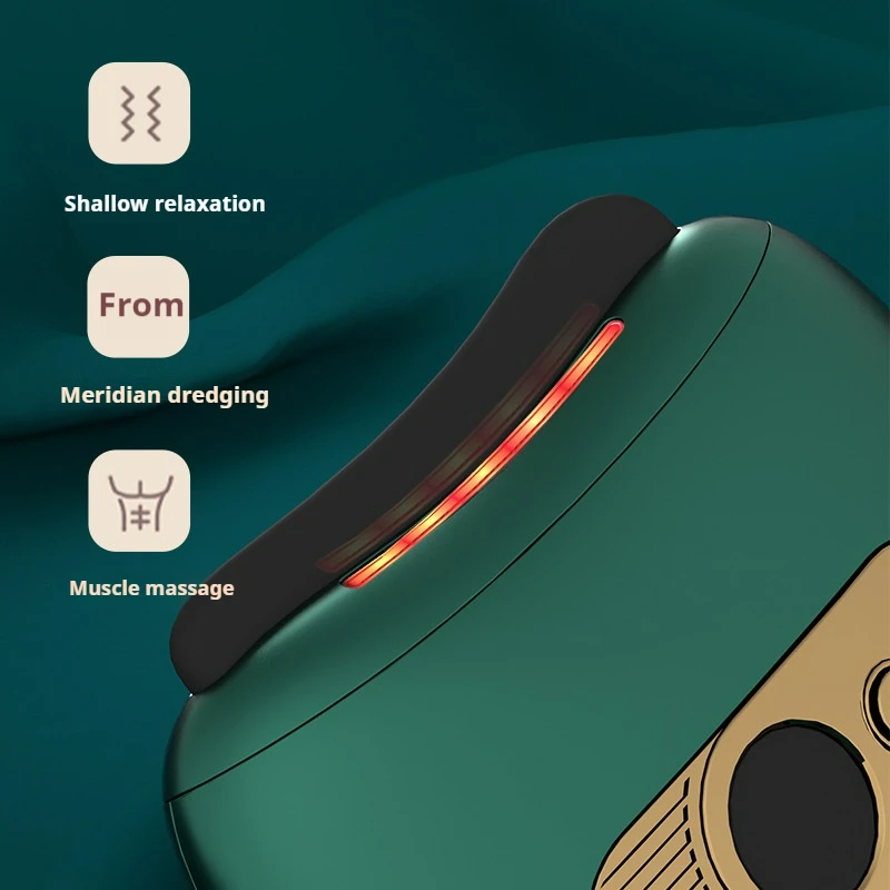 스마트 라이브러리 2024 핫 포터블 개인용 EMS LED 라이트 얼굴 목 괄사 마사지기 전기 괄사 보드 바디 스크래핑용