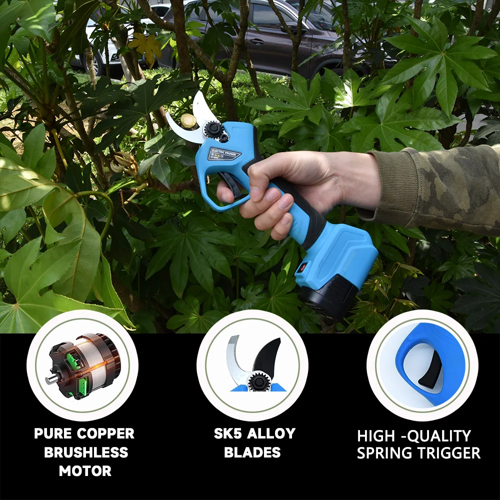 16.8V Cordless Pruner Lithium-ion Pruning Shear Efficient Electric Scissors Bonsai Electric Tree Branches  garden tools SC-8607