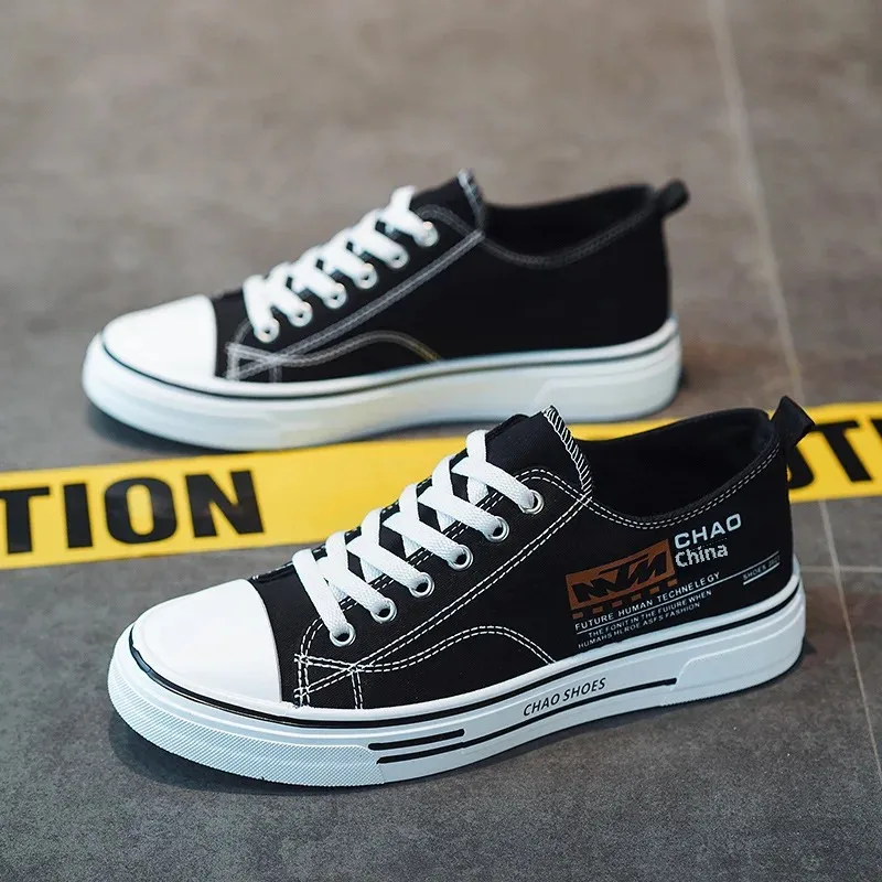 Zapatillas de Lona de Moda para Hombre, Estilo Coreano, Transpirables, Novedad de Verano, Calzado Casual para Estudiantes, Venta al por Mayor