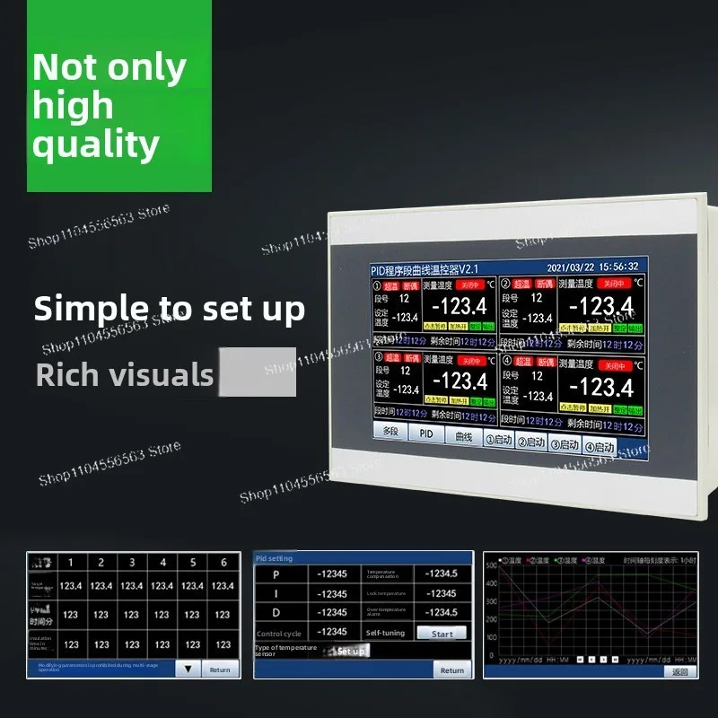 Multi-channel thermostat programmable curve temperature control multi-stage temperature control recording timing 4-20mA