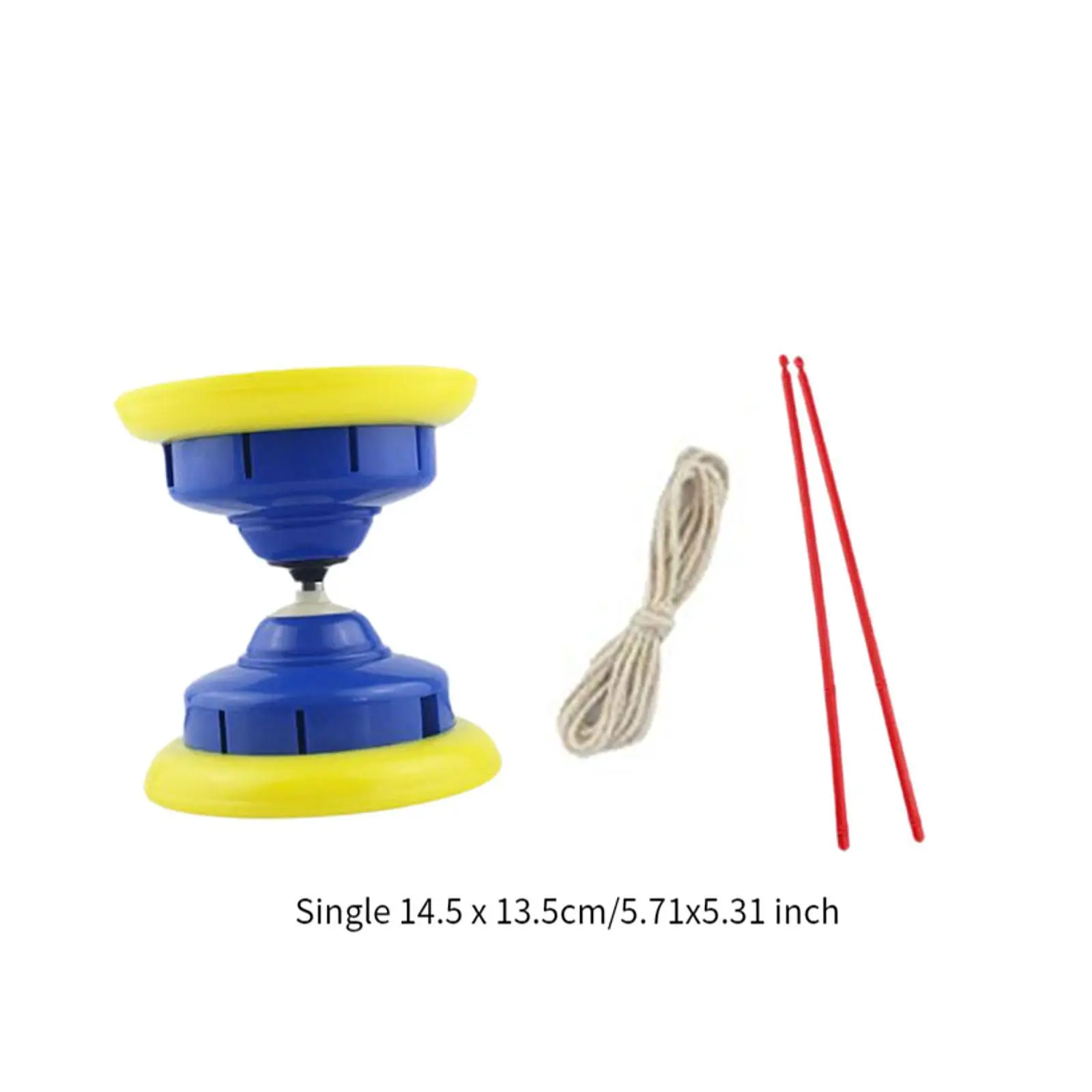 Conjunto de diabolo chinês com varas, brinquedo de malabarismo chinês interativo portátil flexível para fitness para parque, desempenho ao ar livre