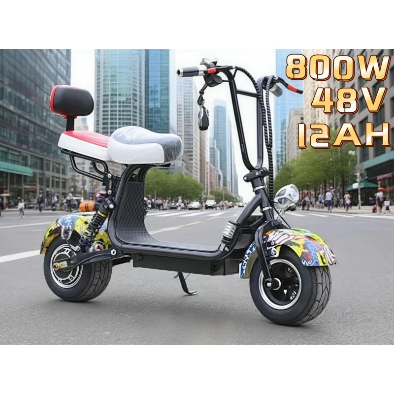 

New Adult Men's and Women's Folding Scooter 800W Motor 48V12AH Battery