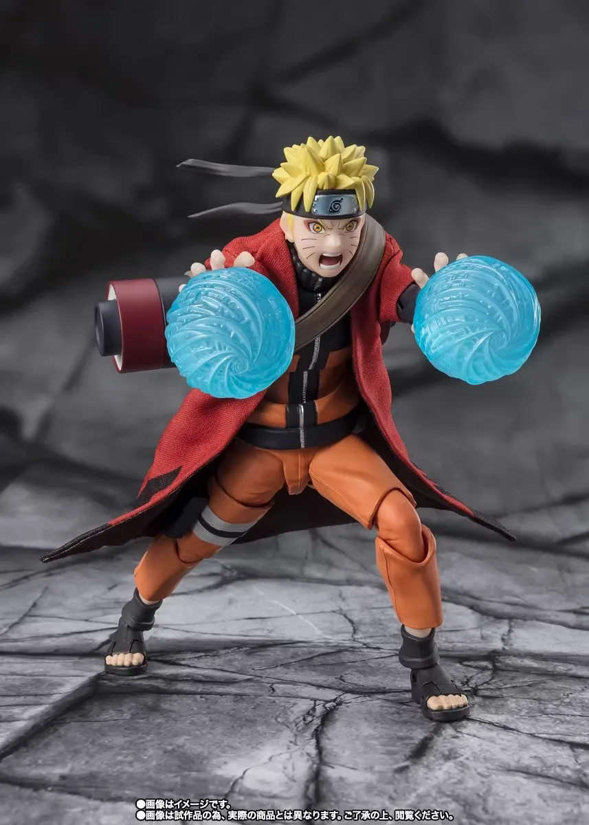 100% Oryginalny Bandai SH Figuarts SHF Naruto Uzumaki Figurki akcji Sage Mode Savior Of Konoha Model Toys Collection