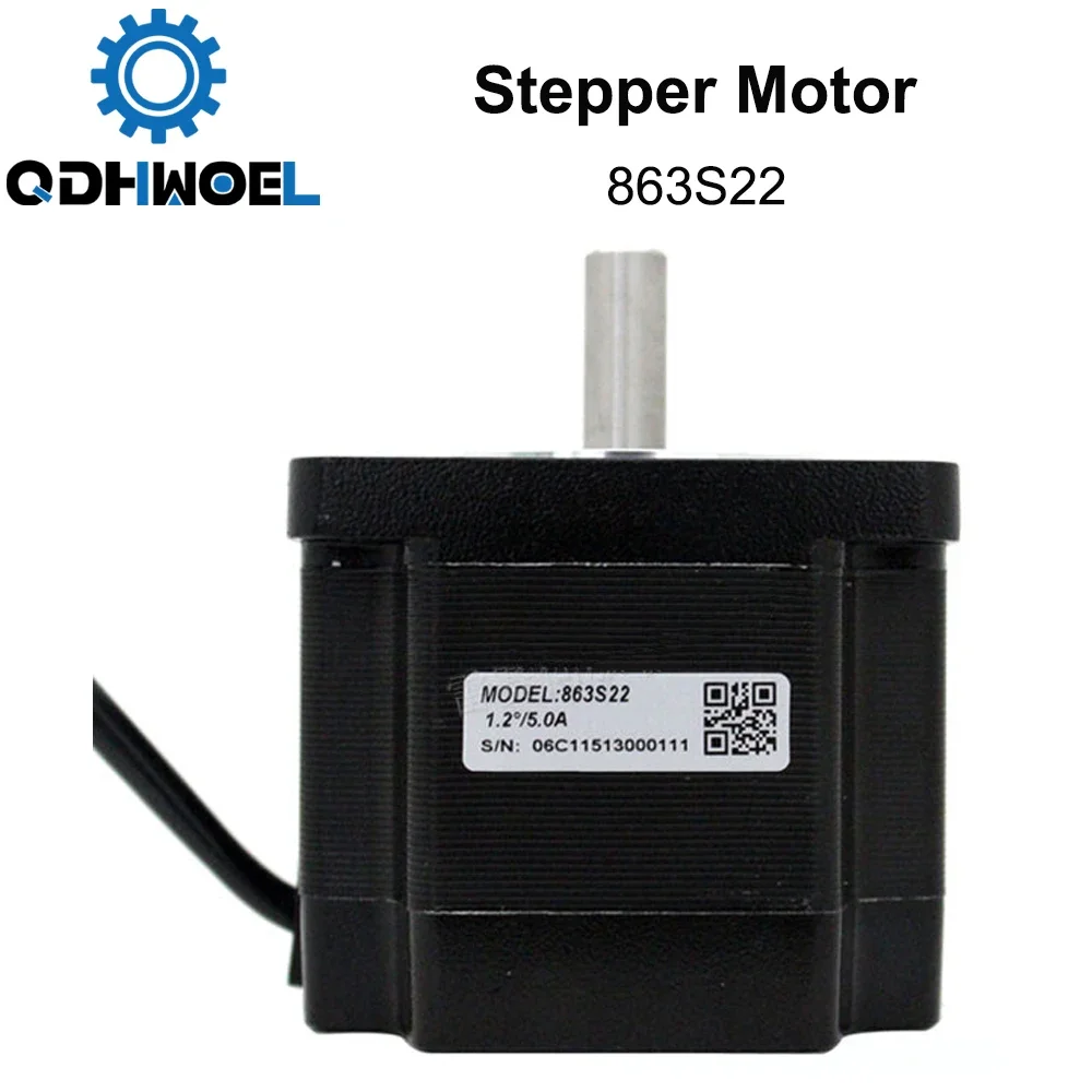 QDHWOEL  Leadshine 3 phase Stepper Motor 863S22 for NEMA34 5A Length 71mm Shaft 12mm