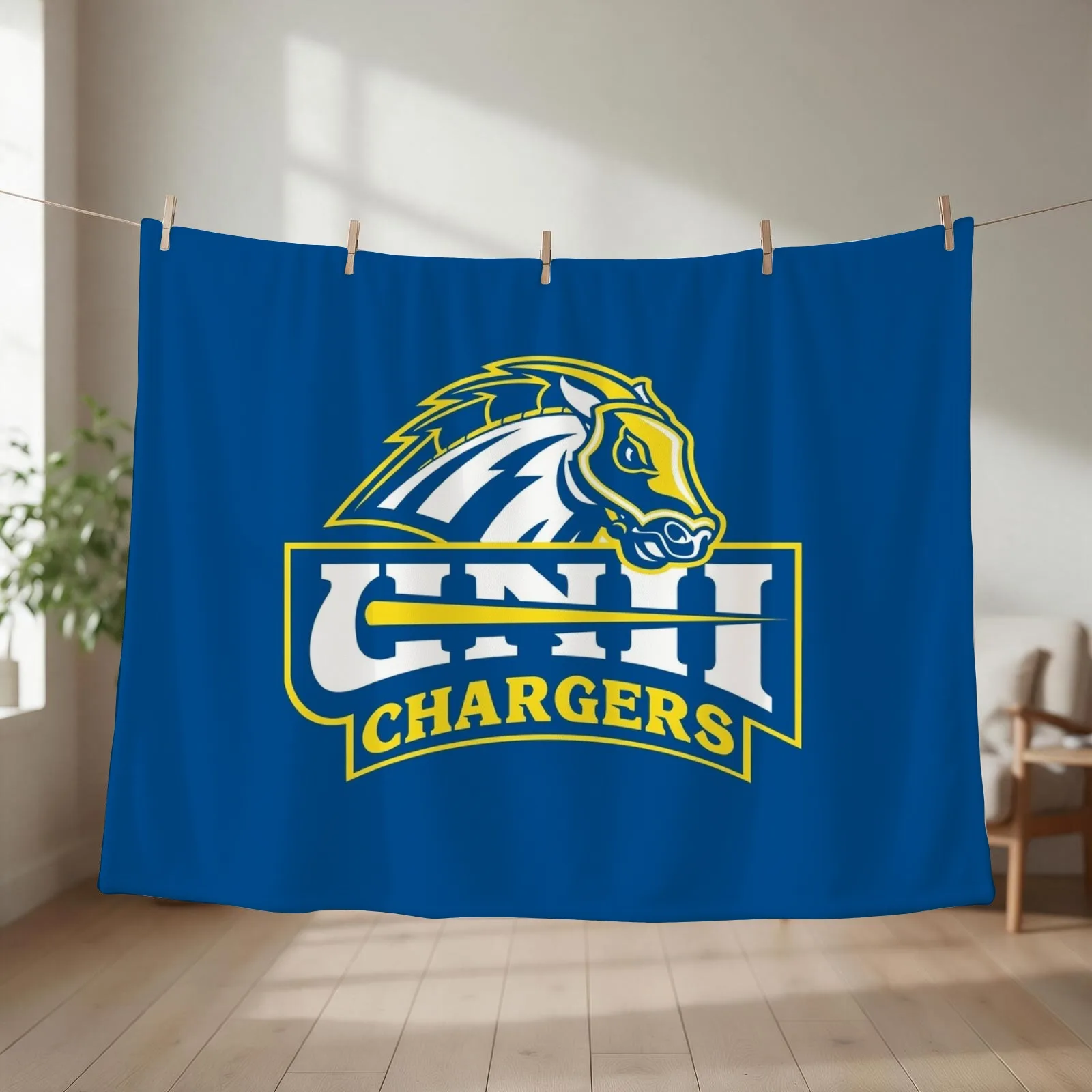New Haven Chargers Throw Blanket couch cozy soft plush fuzzy picnic outdoor blanket