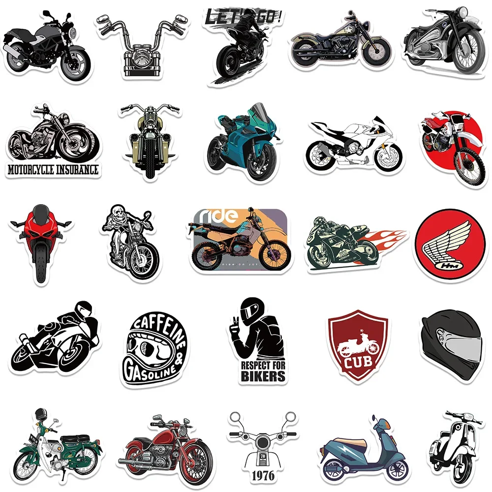 Hot Motorcycle Waterproof Reflective Stickers Car Electric Vehicle Helmet Stickers Personalized Modification Scratch Masking