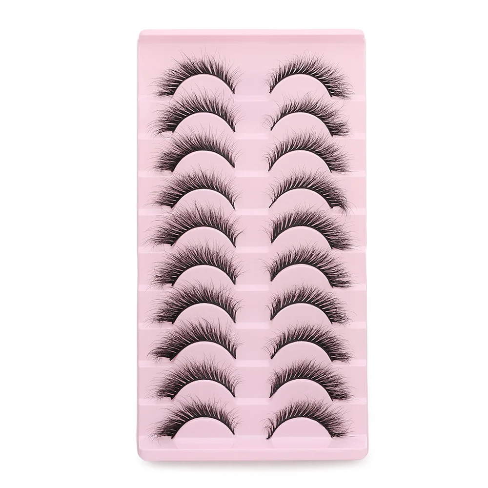 Nowe rzęsy 3D z efektem naturalnego rzęs z norek, ręcznie robione, naturalne, nude, sztuczne rzęsy, krzyżowane, potargane, narzędzia do makijażu oczu, przedłużanie rzęs