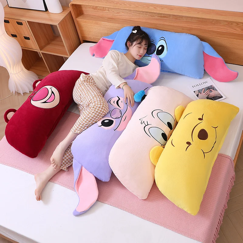 Cute Cartoon Plush Bed Cover Stitch Pooh Bear Donald Duck Lotso Cute Plush Filled Pillow