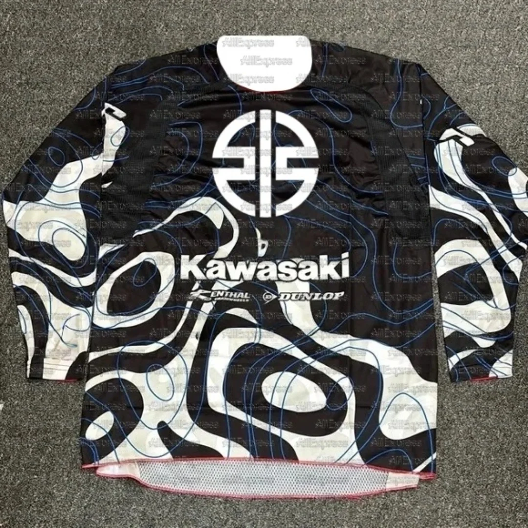 

Kawasaki Summer Quick Dry Breathable Long Sleeve Mountain Off-Road Riding Gear for Adults And Children Fashionable Riding Clothi