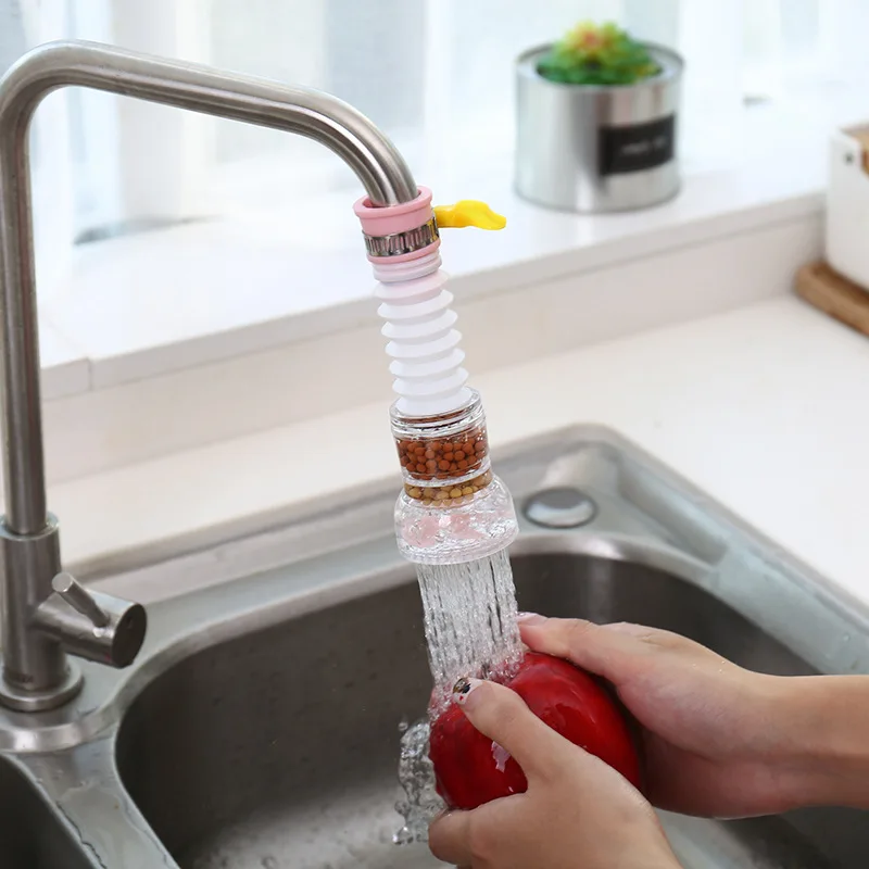 Flexible Küche Wasserhahn Tüllen Zubehör Wasser Filter Tippen Purifier Düse Kopf Waschbecken Adapter Befestigung Extender