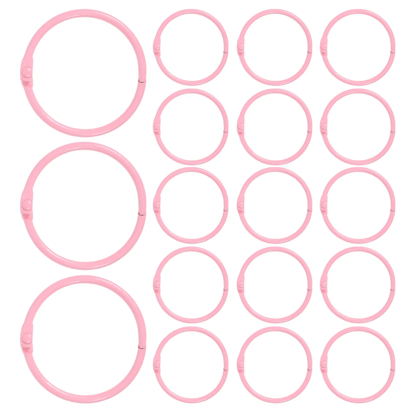 50Pcs Colored Metal Binder Rings Loose Leaf Circular Rings for Flashcards Index Cards Keychains Notebook Organizer Office School