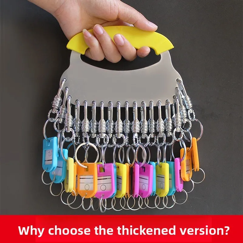 Thickened Stainless Steel Key Storage round Disk Hanging Lock Key Ring Management Tag Board Rent House Classification Tool