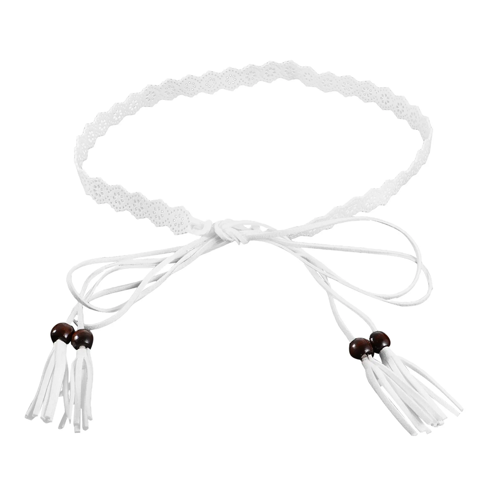 

1 шт. Женский тонкий пояс с бахромой, универсальный декоративный пояс, легкий стильный аксессуар для одежды, для платья, юбки