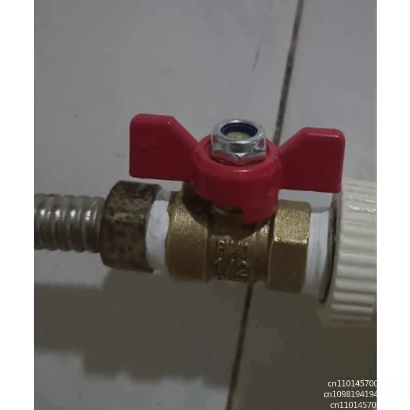 Thickened brass ball valve air compressor trachea manual valve switch 4 points water pipe inner and outer wire thread pagoda
