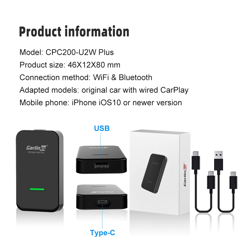 Carlinkit-adaptador inalámbrico Carplay para coche, dispositivo con cable a inalámbrico, Apple Play Box, para Porsche Panamera Cayenne Macan Taycan911, 5,0, 4,0, 3,0