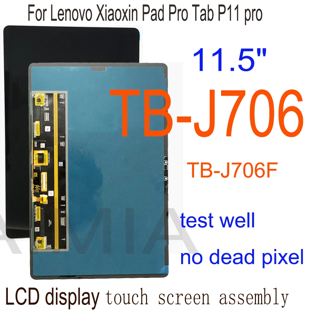 NEW 11.5'' AMOLED For Lenovo Tab P11 pro TB-J706F TB-J706L TB-J706 J716 TB-J716 LCD Display Touch Screen Digitizer Assembly