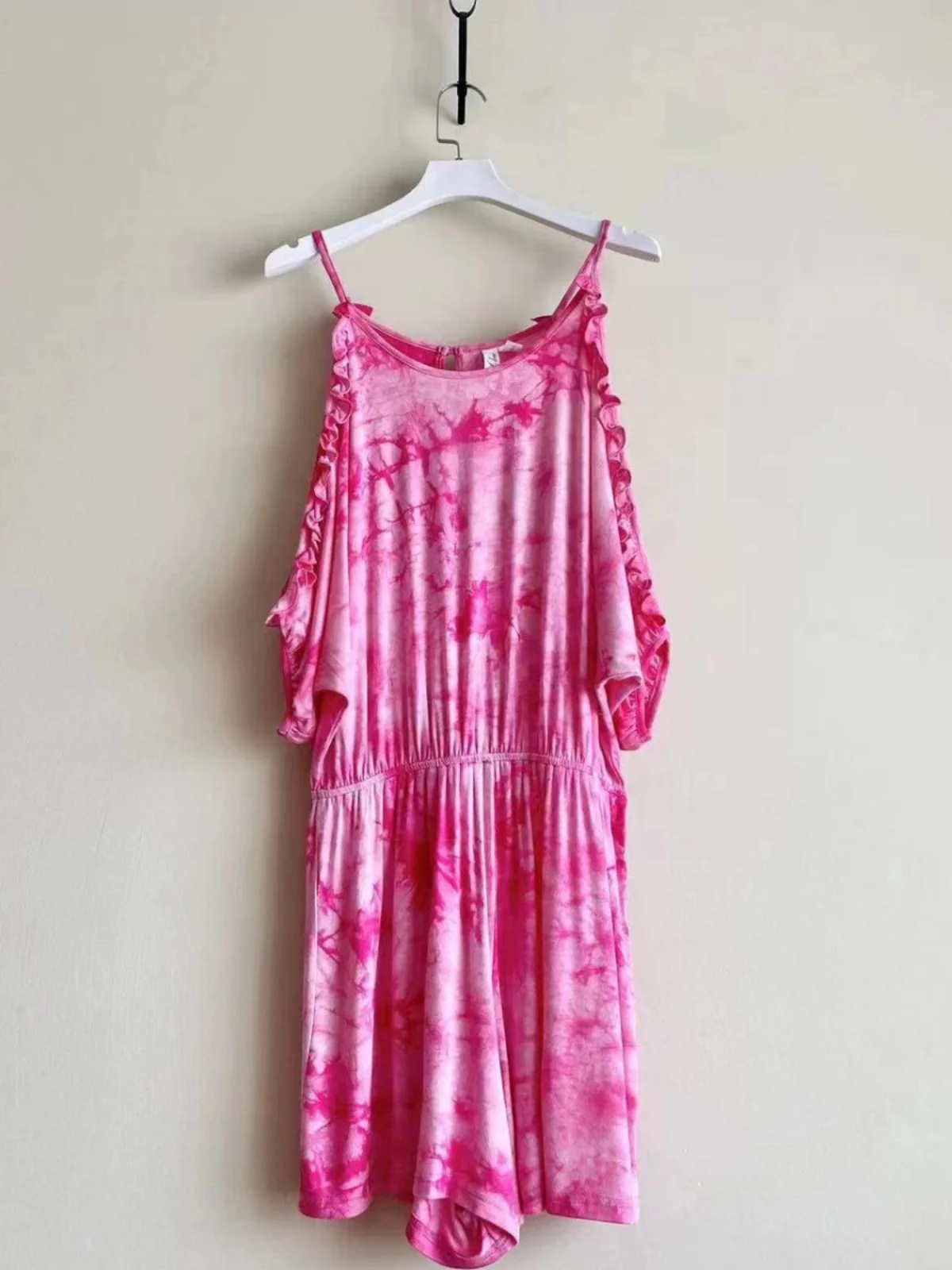 おしゃれなラウンドネックノースリーブミディ丈ワンピース レディース ゆったり着痩せAラインスカート 春夏秋冬 ハイウエストプリント