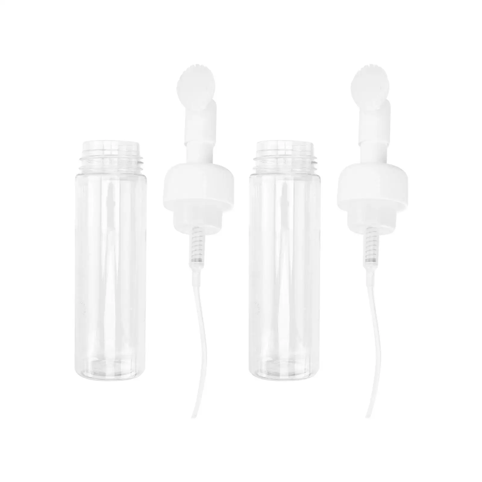 2 Pcs Foam Bottle Cleansing Brush Pump Mousse Travel Lotion Containers with Foaming Size Portable Bottles Dispenser