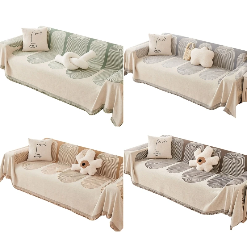 

Chenille Sofa Slipcover Soft Cover Durable Fabric Furniture Cover Home Decor Single Piece Anti-cat Scratch Sofa Blanket E9LD